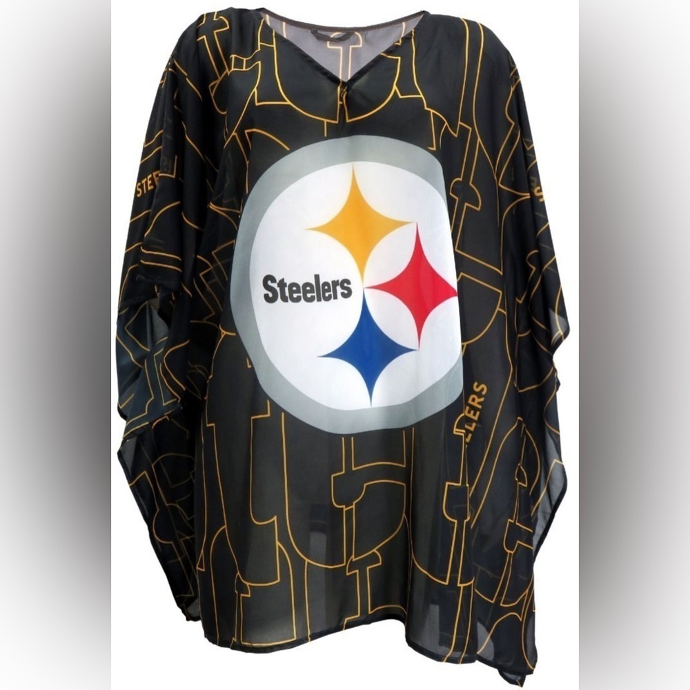 NEW- Pittsburgh Steelers Women's Trace Caftan  SIZE: One Size fits most